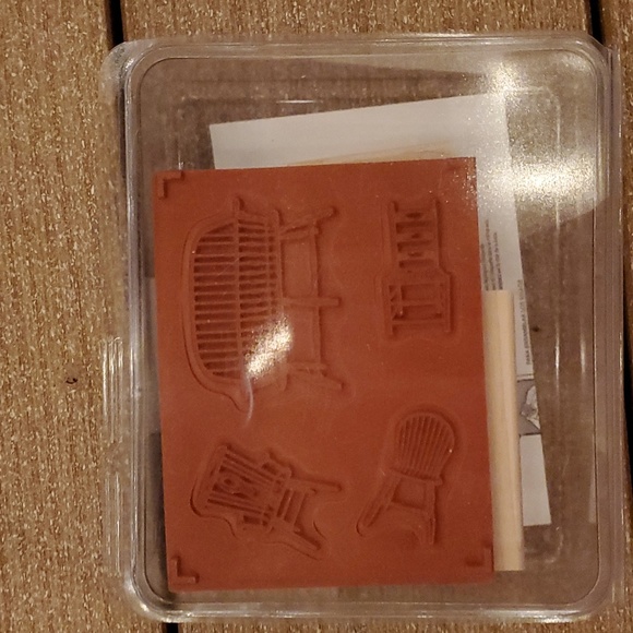 Stanpin' Up! Rubber Stamp set (antique wood chairs) - Picture 2 of 2